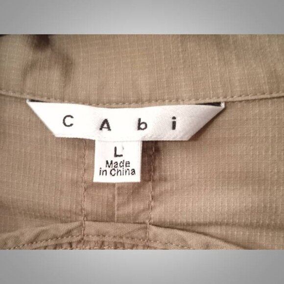 CAbi utility jacket coat size Large   green/tan. 122725 - Picture 6 of 6